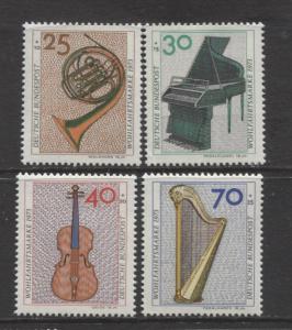 GERMANY. -Scott B503-506 - Musical Instruments -1973- MNH-  Set of 4 Stamp