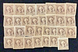 863 Samuel Clemens/Mark Twain-Famous American 30 Mint Hinged 10 cent   1940  