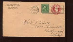 481 Schermack Used on Gottesleben & Sons Denver UPRATED WAR RATE Cover MG55