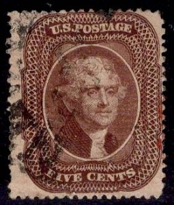 US Stamp #30A 5c Jefferson USED SCV $280.