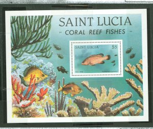 St. Lucia #616 Mint (NH) Souvenir Sheet