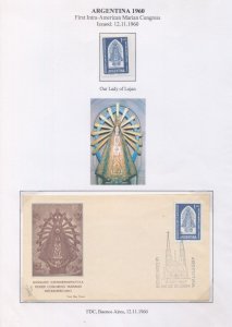 Argentina 1960/80 Religion Marian Congress Covers Cards M&U (15+Items) ZK2160