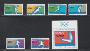 Mexico # 1351-1357, Los Angeles Summer Olympics, Mint NH, 1/2 Cat