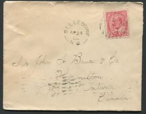 NEW BRUNSWICK SPLIT RING TOWN CANCEL COVER BELLEDUNE