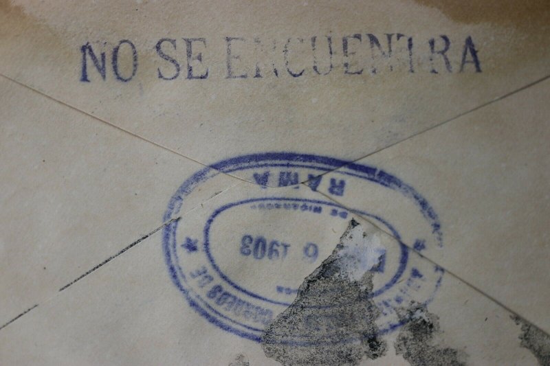 Nicaragua Bluefields Postal marking NO SE ENCUENTRA Bisect sc#125 cover 1903 