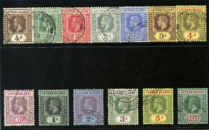 Cayman Island 1912 KGV set complete very fine used. SG 40-52b.