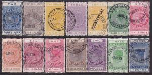 NEW ZEALAND 1880 LONG TYPE STAMP DUTY range to £5 used......................6016