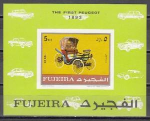 Fujeira, Mi cat. 618, BL39 B. Antique Car, IMPERF s/sheet. ^