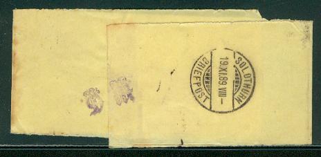 Switzerland H & G # E9, pse wrapper, used, issued 1883