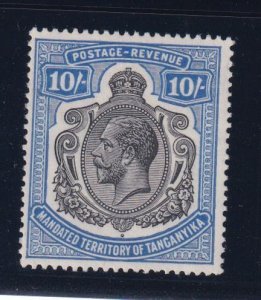 TANGANYIKA # 43 VF-MLH KGV 10sh VERY CLEAN WITH NICE CLEAR MARGINS