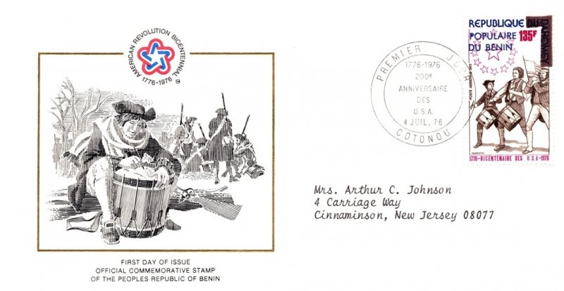 Benin, Worldwide First Day Cover, Americana