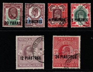 BRITISH LEVANT SG29/34 1911-3 DEFINITIVE SET FINE USED