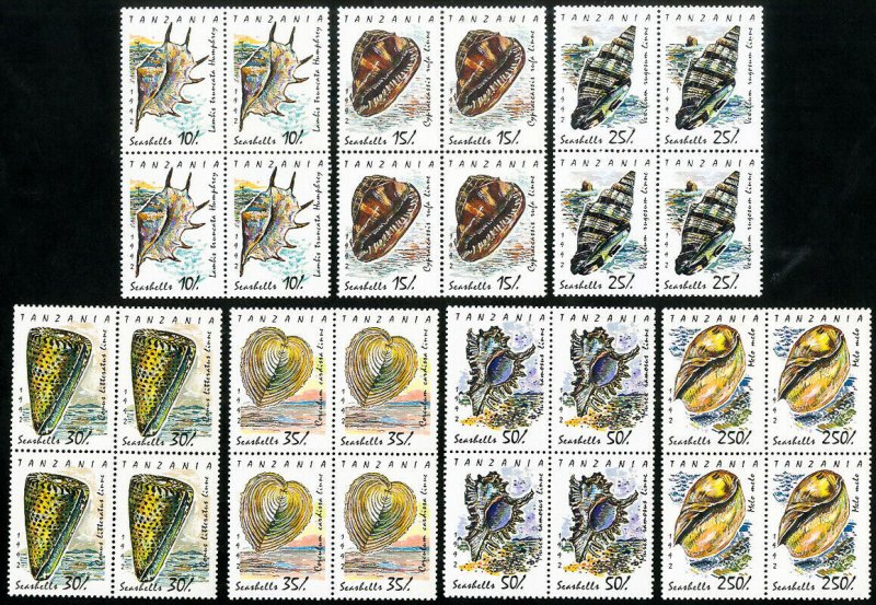 Tanzania Stamps # 940-6 MNH XF Lot of 9 Sets shells