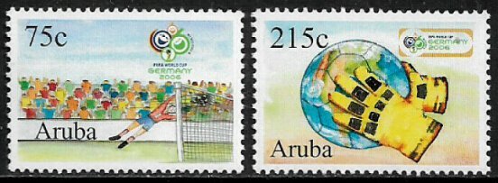 Aruba #285-6 MNH Set - World Cup Soccer