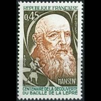 FRANCE 1973 - Scott# 1379 Dr.Hansen-Leprosy Set of 1 NH