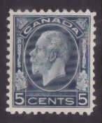 Canada-Sc#199- id13-unused heavy hinged og 5c KGV Medallion-1932-    