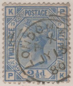 68 SG142 Plate 19  2 1/2d Blue P-K