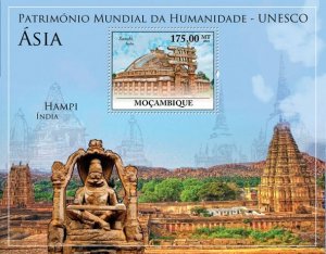 MOZAMBIQUE - 2010 - UNESCO Heritage, Asia #2-Perf Souv Sheet-Mint Never Hinged