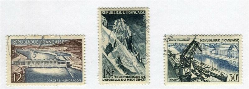 FRANCE; 1956 early Grand Realisations issue fine used SET