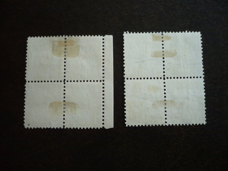 Stamps - USA - Scott# 718, 719 - 2 Used Blocks of 4 Stamps