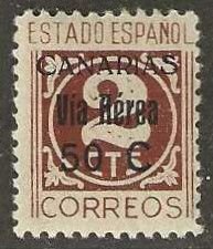 Canary Islands, Spain, 9LC44, mint, hinged. 1937. (S1344)