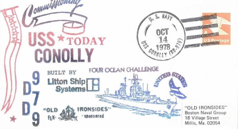 14 Oct 1978 Naval Cover, USS Connolly DD-979