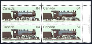 Canada Sc# 1039 MNH PB UR 1984 64c Locomotives