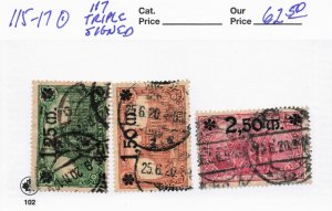 GERMANY  115-17 117 is triple signed    USED   (scans enlarge when you open)