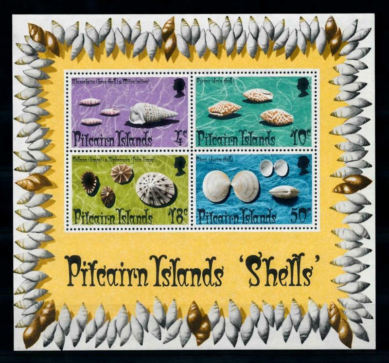 [99475] Pitcairn Islands 1974 Marine Life Sea shells Souvenir Sheet MNH