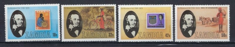 Zambia 204-07 MNH 1979 Sir Rowland Hill (an9274)