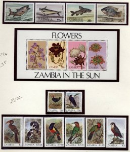 Zambia Topical collection Birds,Apes, Butterflies,FISH  Mint Never hinged