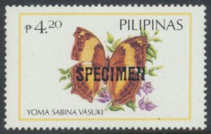 Philippines SC# 1698 MNH Butterflies OPT Specimen see details & scans