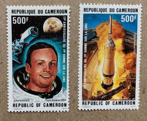 Cameroun 1984 Apollo 12 Moon Landing, MNH. Scott C325-C326, CV $9.00