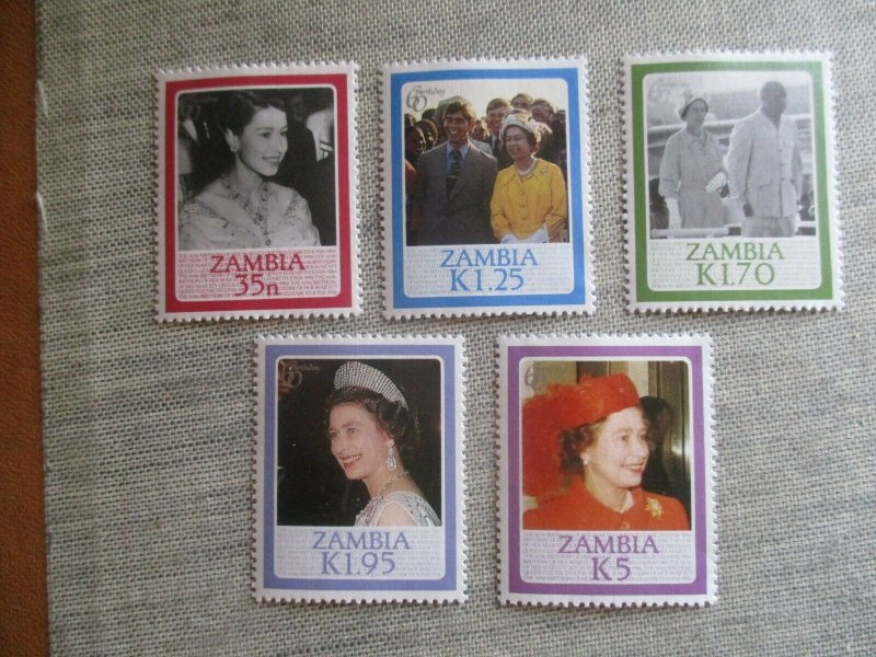 Zambia, Scott#343-347, MNH