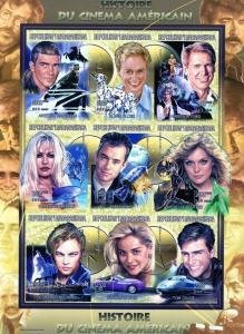 Madagascar AMERICAN Cinema Actors & Actresses Sheet (9) Imperforated Mint (NH)