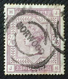 GB QV 1883-4 2/6 Lilac Used NORWOOD postmark SG#178 GB4228