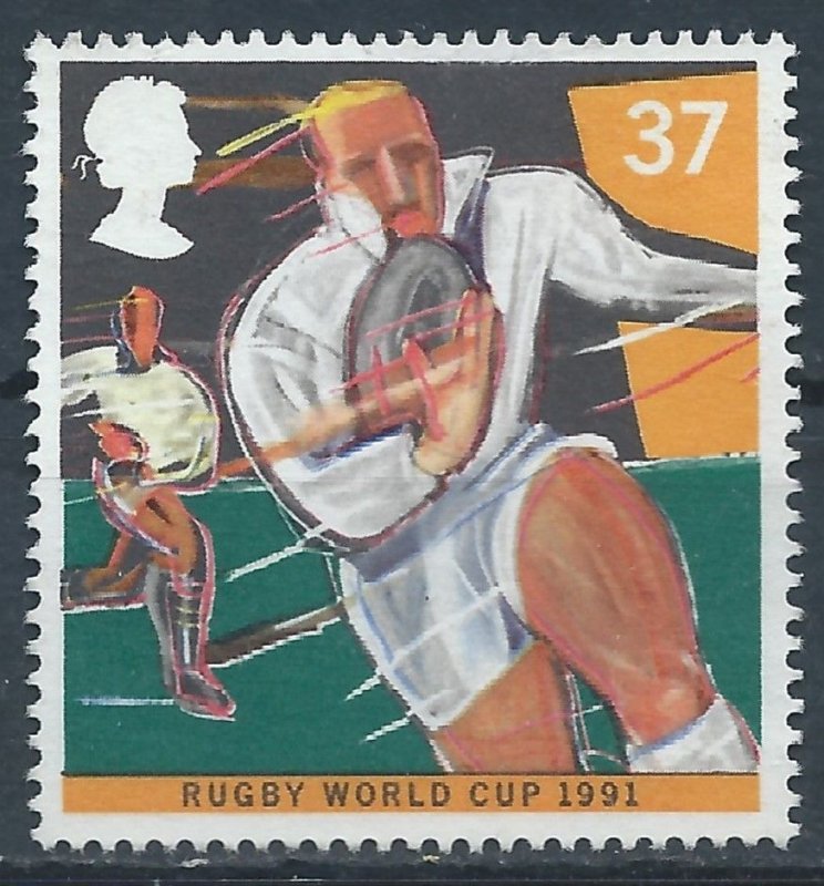 Great Britain 1991 - 37p Rugby World Cup - SG1567 used