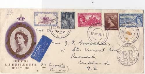 New Zealand 1946 Wellington coronation   multi  stamps cover R19921