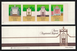 Azores Regional Architecture Drinking Fountains 4v Booklet 1986 MNH