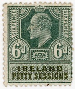 (I.B) Edward VII Revenue : Ireland Petty Sessions 6d (1902)