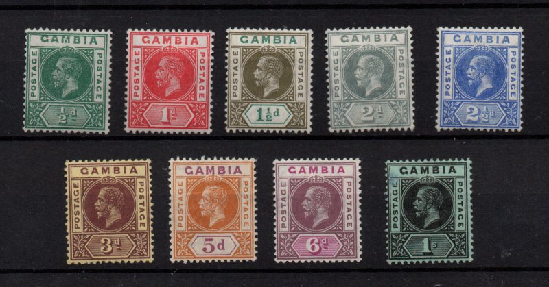 Gambia 1912 KGV mint MH collection to 1/- WS36449