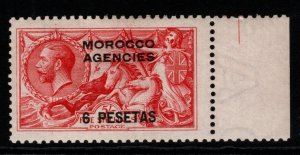 MOROCCO AGENCIES SG136 1914 6p on 5/= ROSE-CARMINE MTD MINT