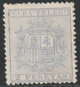 Cuba 1875 Ed 33 telegraph MNG(*)