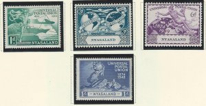 Nyasaland Protectorate mnh gum has a very light tone. see scan sc. 87-90