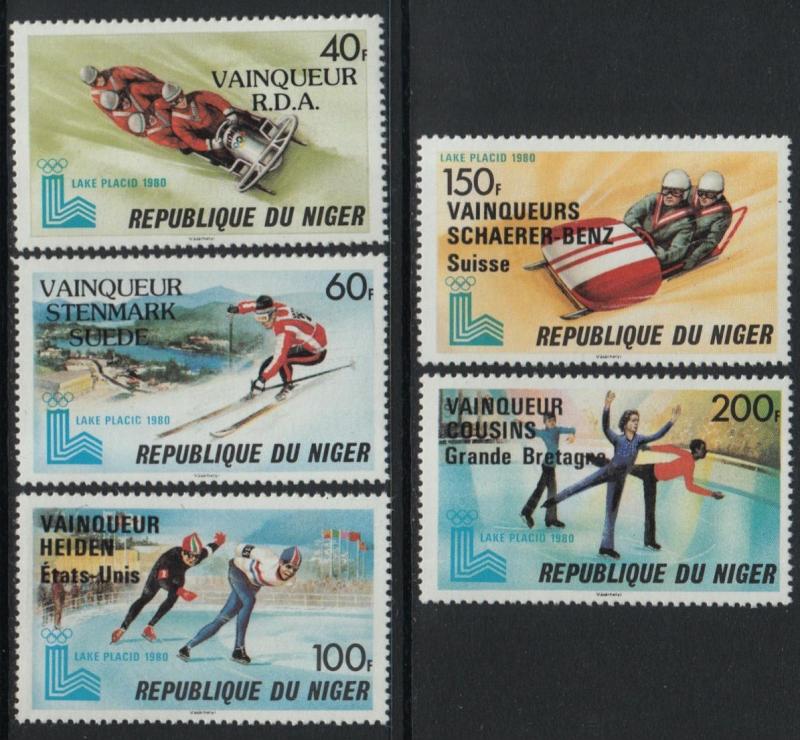 XG-O430 OLYMPIC GAMES - Niger, 1980 Winter, Lake Placid '80, Winners Ovp MNH Set