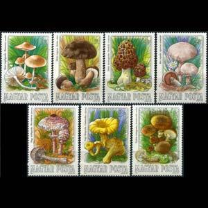 HUNGARY 1984 - Scott# 2873-9 Mushrooms Set of 7 NH