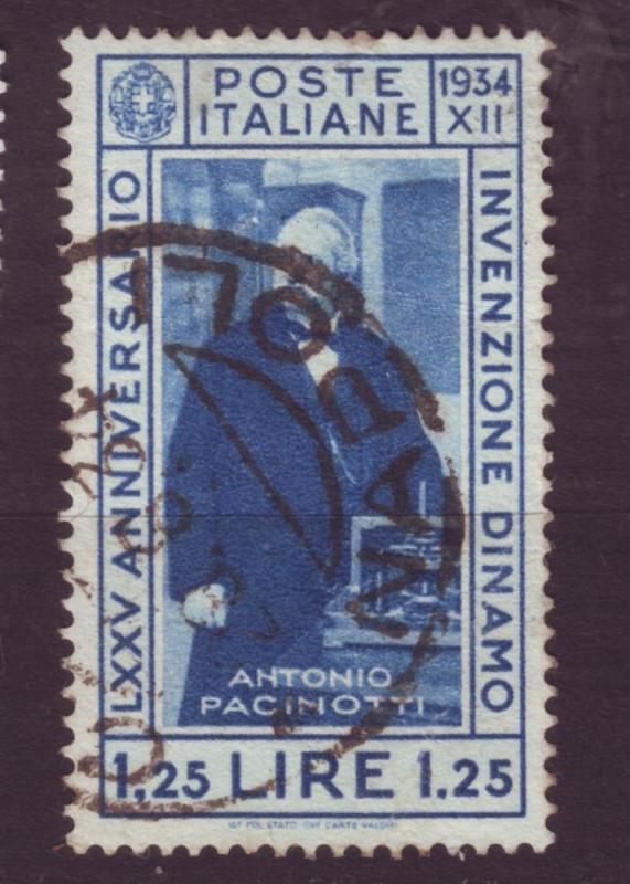 J3605 JLstamp 1934 italy used #323 hv of set pacinotti