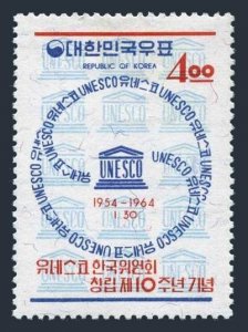 Korea South 429,hinged.Michel 417. Korean National Commission for UNESCO,1963.