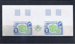 FRENCH POLYNESIA  STOCKHOLM86 IMPERF PAIR