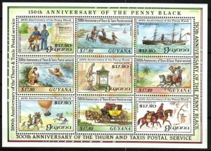 Guyana Stamp 2271  - 19th century mailmen and transport